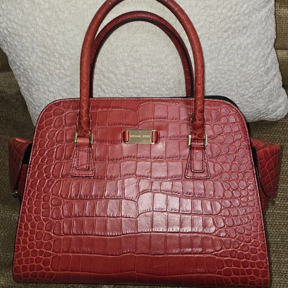 Michael Kors Crimson Crocodile Satchel - Picture 14 of 15